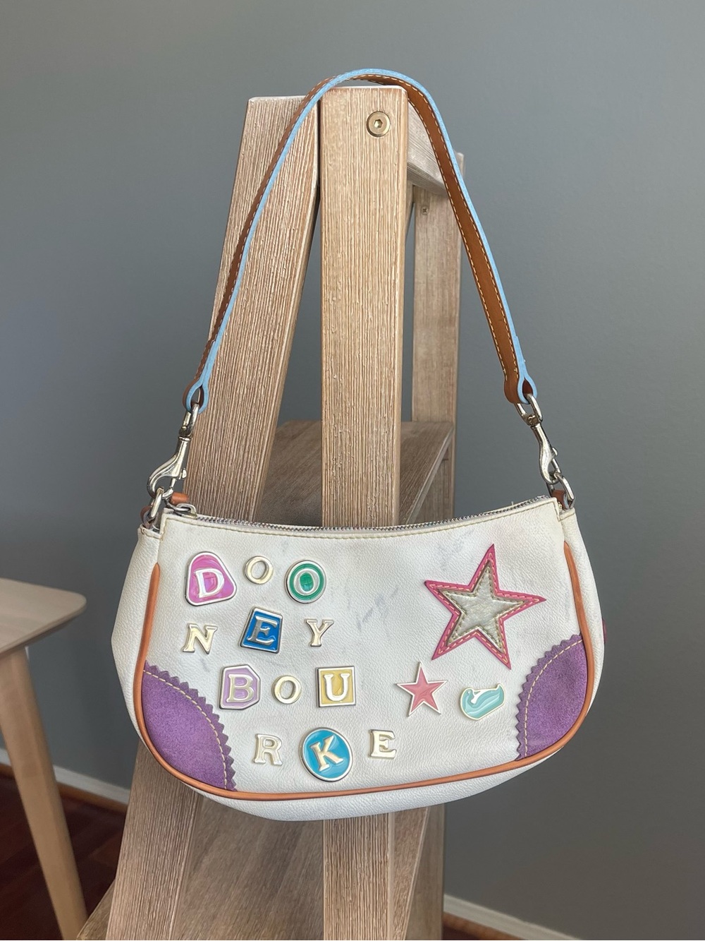Iconic Y2k Dooney & Bourke x Lindsay Lohan Alphabet Charms Shoulder Bag 1 White